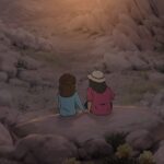 Marshall and Frances confronting moral choices in psychedelic surrealism